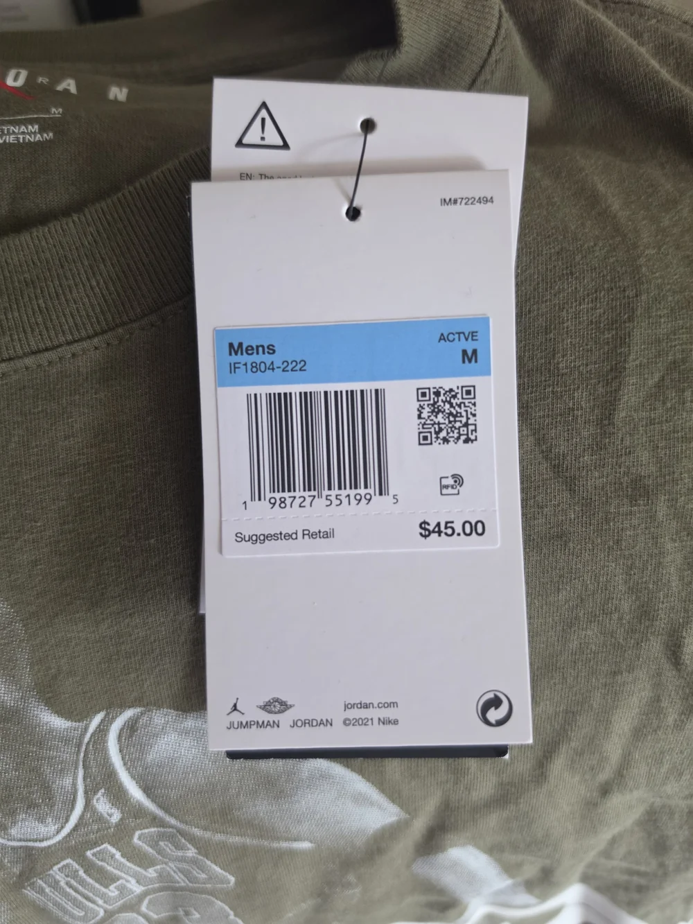 Jordan Olive Green Michael Jordan Graphic Tee